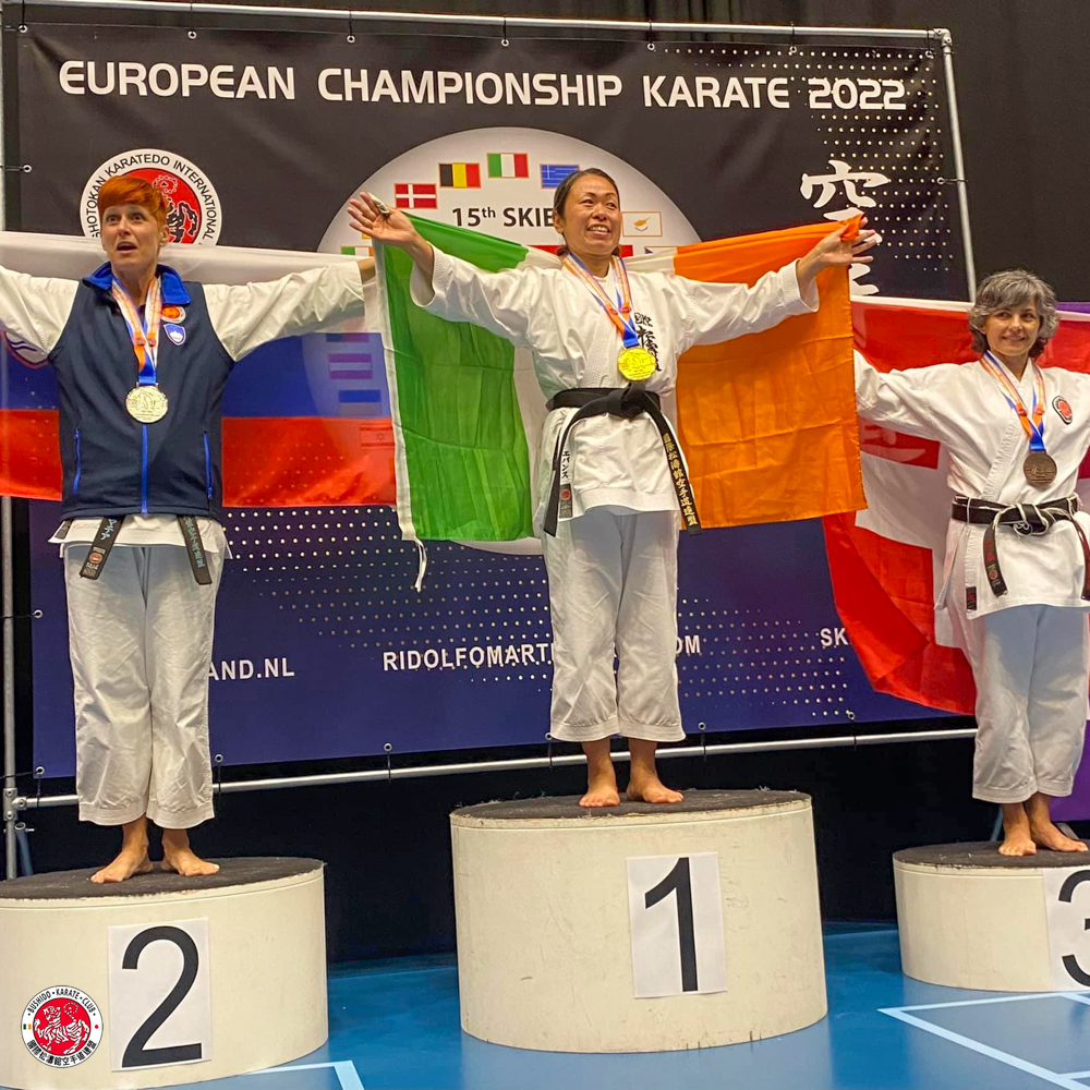 Bushido Karate Club assistant instructor Sensei Yuka Evans wins European Gold in Kata - Netherlands 2022